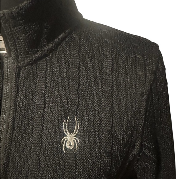 Spyder Black Core Jacket with High Collar and Full Zipper Size Small - Picture 3 of 8